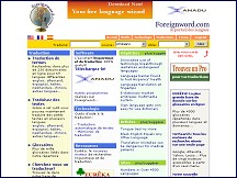 Aperu du site Foreignword - site linguistique: dictionnaires, outils de traduction gratuite