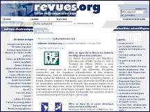 Aperu du site Revues.org - fdration de revues en sciences humaines et sociales