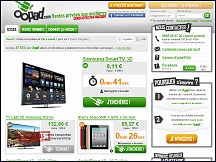 Aper�u du site Oopad - ench�res invers�es, site ventes priv�es aux ench�res Oopad