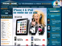 Aperu du site PhoneatHome - tlphones portables neuf & occasion  prix discount