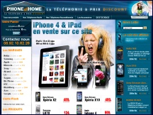 Aper�u du site PhoneatHome - t�l�phones portables neuf & occasion � prix discount