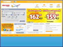 Aper�u du site Pegasus Airlines - compagnie lowcost turque, vols Turquie Beyrouth