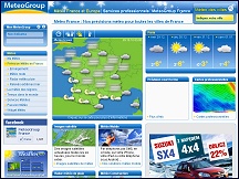 Aper�u du site Meteo Group - pr�vision m�t�o en France et monde, m�t�o marine