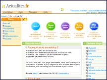 Aperu du site Actualites.fr - Blogs : Votre weblog gratuit
