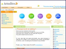 Aperçu du site Actualites.fr - Blogs : Votre weblog gratuit