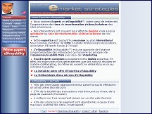 Aperu du site eMarketStrategies.com - eshopabilit usabilit ergonomie