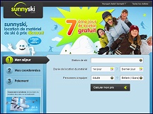 Aper�u du site SunnySki - location mat�riel de ski pas cher, location snowboard