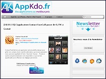 Aperu du site AppKdo - applications gratuites pour iPhone de l'App Store Apple
