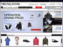 Aperçu du site Menlook - boutique vêtements et accessoires de mode pour hommes