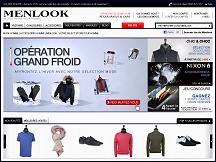 Aper�u du site Menlook - boutique v�tements et accessoires de mode pour hommes
