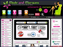 Aper�u du site Mode-and-Marques - d�stockage v�tements de marque, homme & femme