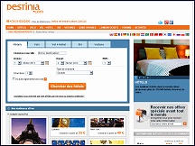 Aperu du site Destinia.fr - sjours, vols, htels : agence de voyages Destinia