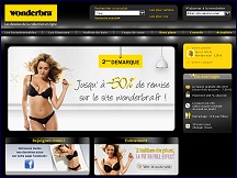 Aperu du site Wonderbra.fr: boutique en ligne de la marque de lingerie Wonderbra