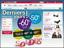 Aperu du site La Halle - magasin en ligne de vtements de l'enseigne La Halle