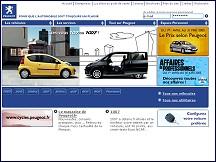Aperu du site Automobiles Peugeot