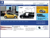 Aper�u du site Automobiles Peugeot