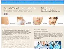 Aper�u du site Nicolas Zwillinger - chirurgie esth�tique mammaire, liposuccion