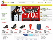 Aper�u du site Usine 23 - vente de chaussures de grandes marques au prix discount