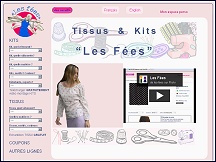 Aperçu du site Les Fées - vente tissus de qualité, vêtements en kit avec patrons