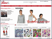Aper�u du site Tissus Reine - sp�cialiste de la vente en ligne de tissu au m�tre