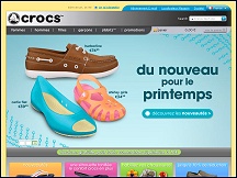 Aperu du site Crocs.fr - chaussures Crocs, boutique officielle: sabots, tongs