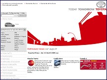 Aperçu du site Toyota - Site officiel