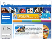 Aperçu du site Exchangeo - échange de maisons et d'appartements pour les vacances