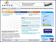 Aperçu du site Edicom - Le média interactif de Suisse romande