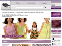 Aper�u du site Tissus.net - vente de tissus au m�tre et accessoires de couture