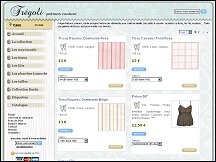 Aperu du site Frgoli - patrons de couture, kits prts  coudre, tissus au mtre
