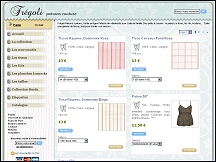 Aper�u du site Fr�goli - patrons de couture, kits pr�ts � coudre, tissus au m�tre