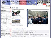 Aperçu du site Elysée - Présidence de la République