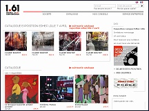 Aperu du site 1POINT61: galerie en ligne, art contemporain, tableaux & peintures