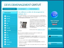 Aper�u du site Devis D�m�nagement Gratuit - comparaison entreprises d�m�nagement
