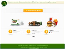 Aper�u du site GoMcDo - service pr�-commande en ligne McDonald's France GoMcDo.fr