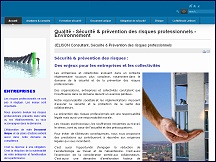 Aper�u du site Jelison - �valuation des risques professionnels, document unique