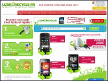 Aper�u du site Love2recycle - rachat de mobiles, reprise de t�l�phone portable 