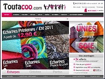 Aper�u du site Toutacoo - �charpe, foulard, ch�che : �charpes et foulards en soie