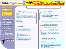 Aperu du site Infostages - site des stages du CIDJ et du rseau Information Jeunesse