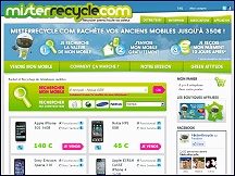Aperu du site Mister Recycle - recyclage des mobiles, rachat tlphone portable