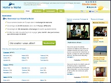 Aper�u du site HomeForHome - site d'�change r�ciproque de maison pour vacances