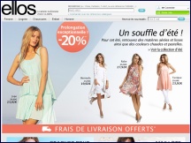 Aper�u du site Ellos - vente en ligne v�tements & pr�t-�-porter su�dois Ellos.fr