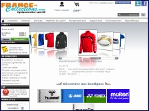 Aper�u du site France Collections - magasin sport, articles sports, �quipementier