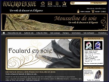 Aperçu du site Foulard en Soie - vente de foulards en soie, étoles, carré de soie