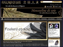 Aper�u du site Foulard en Soie - vente de foulards en soie, �toles, carr� de soie