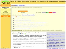 Aper�u du site ARC - association courtiers en rachat de cr�dit ou pr�t immobiler