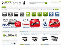 Aperu du site Matriel Grand Format - traceur, plieuse, scanner, consommables