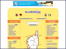 Aperu du site Aller en Corse.com, le site des amoureux de la Corse