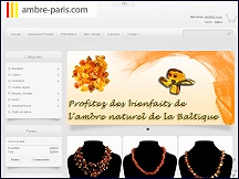 Aperu du site Ambre Paris - vente de bijoux en ambre naturel, bijoux en argent