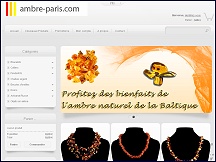 Aper�u du site Ambre Paris - vente de bijoux en ambre naturel, bijoux en argent